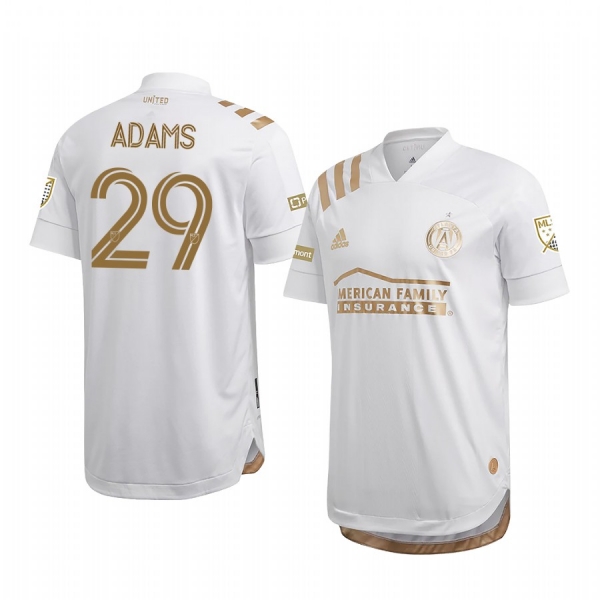 Mo Adams Atlanta United White 2020 Kings Men's Authentic Short Sleeve Jersey