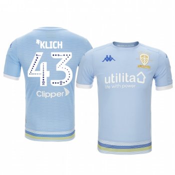 Youth Leeds United Mateusz Klich Light Blue Third Short Sleeve Jersey 19-20