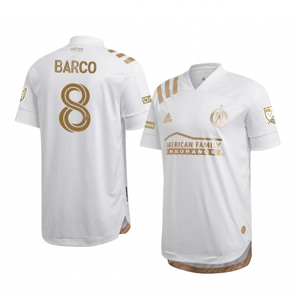 Ezequiel Barco Atlanta United White 2020 Kings Men's Authentic Short Sleeve Jersey