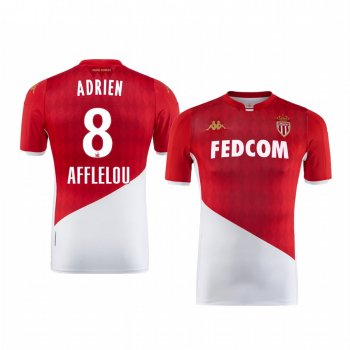 Adrien Silva AS Monaco 19-20 Home Men's Red White Short Sleeve Jersey