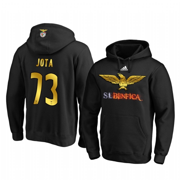 Jota Benfica Black Gold Logo Pullover Hoodie