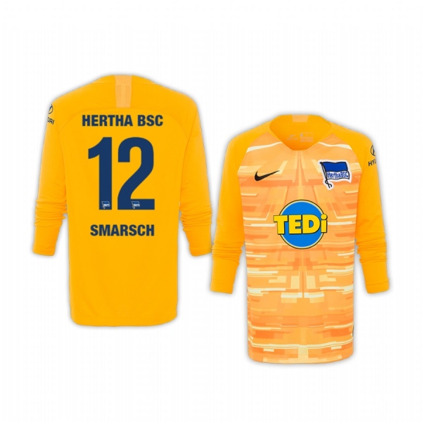 Youth 19-20 Hertha BSC Dennis Smarsch Yellow Goalkeeper Long Sleeve Jersey