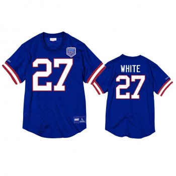 Buffalo Bills Tre'Davious White Royal Mesh Crewneck Superbowl XXV Anniversary Jersey