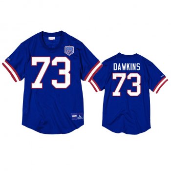 Buffalo Bills Dion Dawkins Royal Mesh Crewneck Superbowl XXV Anniversary Jersey