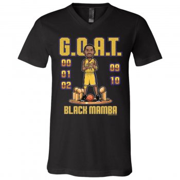 Anthony Davis Kobe Bryant Goat Mamba Day V-Neck T-Shirt