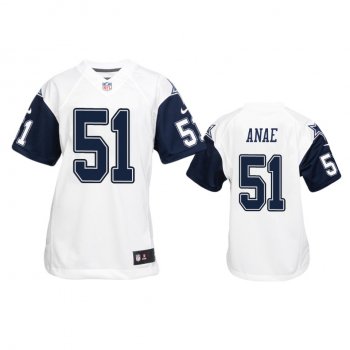 Youth Dallas Cowboys Bradlee Anae White Color Rush Game Jersey