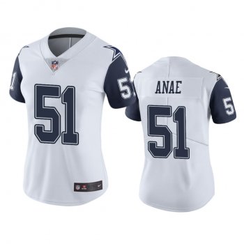 Women's Dallas Cowboys Bradlee Anae White Color Rush Limited Jersey