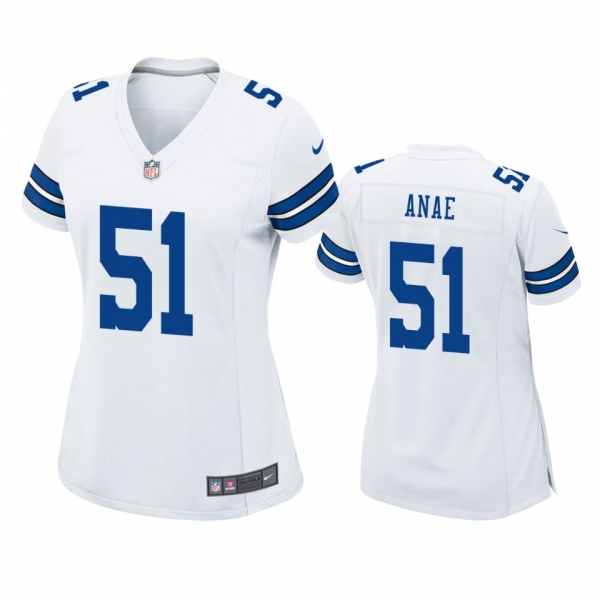 Women's Dallas Cowboys Bradlee Anae White Game Jersey