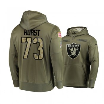 Oakland Raiders Maurice Hurst Olive 2018 Salute To Service Hoodie