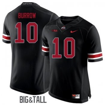 Buckeyes Joe Burrow #10 Nike NCAA Big&Tall Jersey - Blackout