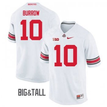 Buckeyes Joe Burrow #10 Nike NCAA Big&Tall Jersey - White