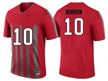 Joe Burrow Ohio State Buckeyes #10 Throwback Jersey - Scarlet