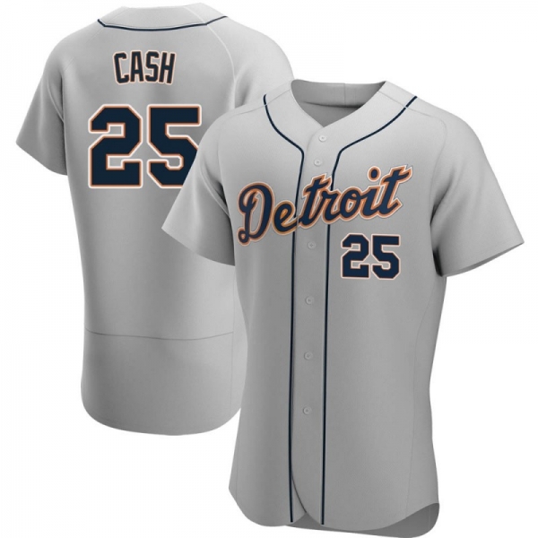 Men's Norm Cash Detroit Tigers Authentic Gray Road Jersey