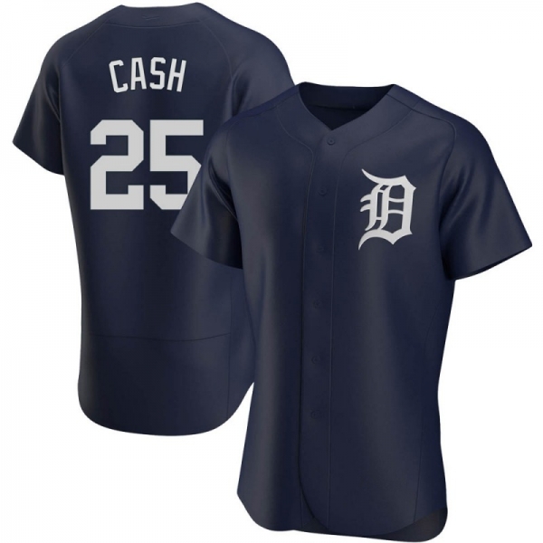 Men's Norm Cash Detroit Tigers Authentic Navy Alternate Jersey