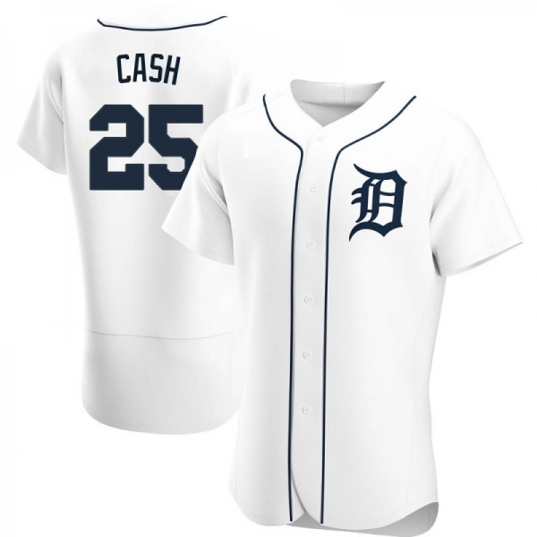 Men's Norm Cash Detroit Tigers Authentic White Home Jersey