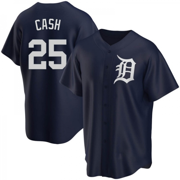 Men's Norm Cash Detroit Tigers Replica Navy Alternate Jersey