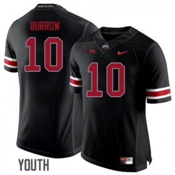 Youth Ohio State Buckeyes #10 Joe Burrow Player Jersey - Blackout