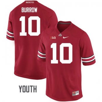 Youth Ohio State Joe Burrow #10 Nike Jersey - Scarlet