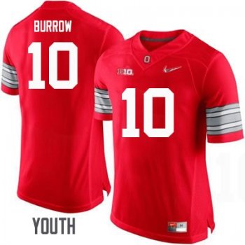 Youth OSU #10 Joe Burrow Diamond Swoosh Alumni Jersey - Scarlet