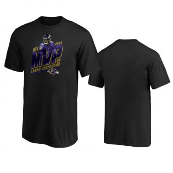 Youth Baltimore Ravens Lamar Jackson Black 2019 NFL MVP T-Shirt