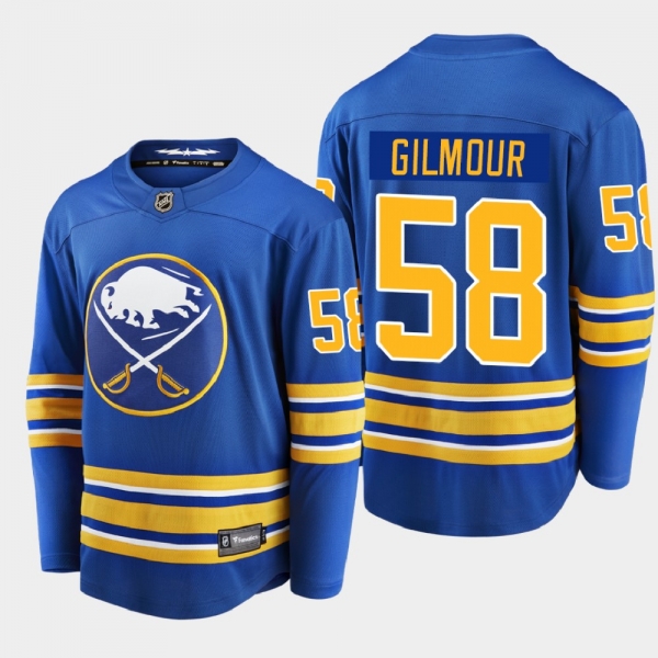 Men's Buffalo Sabres John Gilmour #58 Home Breakaway Player Royal 2020-21 Jersey