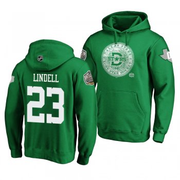 #23 Esa Lindell Dallas Stars 2020 Winter Classic Kelly Green Hometown Medallion Pullover Hoodie