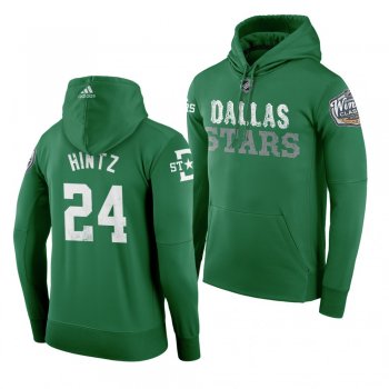 #24 Roope Hintz Dallas Stars 2020 Winter Classic Green Team Logo Hoodie