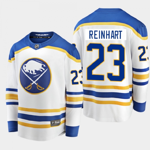 Men's Buffalo Sabres Sam Reinhart #23 Away Breakaway Player White 2020-21 Jersey