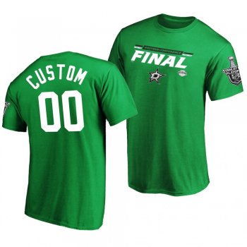 Dallas Stars Custom Overdrive Green 2020 Stanley Cup Playoffs Western Conference Final T-Shirt