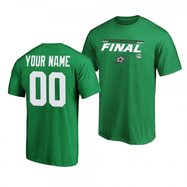 Custom Dallas Stars 2020 Stanley Cup Playoffs Western Conference Final Bound Overdrive T-Shirt - Green