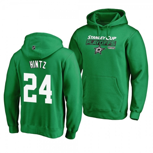 2019 Stanley Cup Playoffs Stars #24 Roope Hintz Bound Body Checking Pullover Kelly Green Hoodie