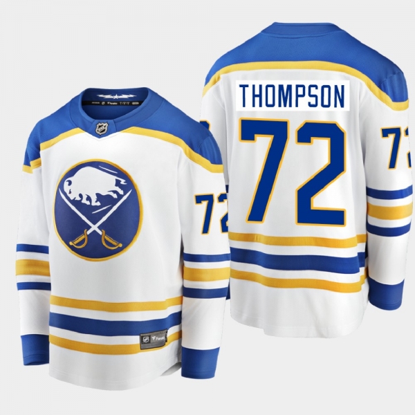 Men's Buffalo Sabres Tage Thompson #72 Away Breakaway Player White 2020-21 Jersey