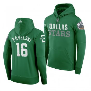 #16 Joe Pavelski Dallas Stars 2020 Winter Classic Green Team Logo Hoodie