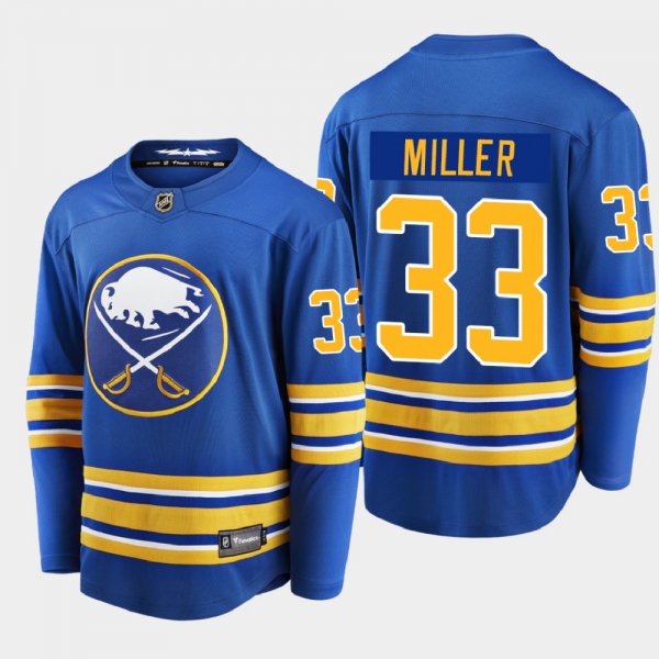 Men's Buffalo Sabres Colin Miller #33 Home Breakaway Player Royal 2020-21 Jersey