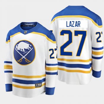 Men's Buffalo Sabres Curtis Lazar #27 Away Breakaway Player White 2020-21 Jersey