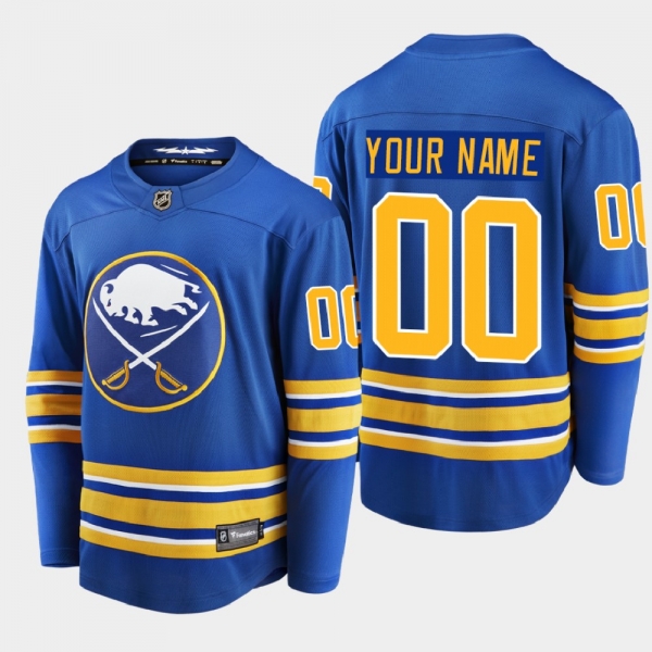 Men's Buffalo Sabres Custom #00 Home Breakaway Player Royal 2020-21 Jersey