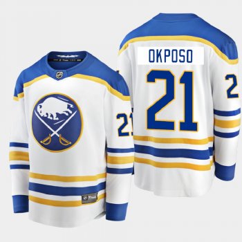 Men's Buffalo Sabres Kyle Okposo #21 Away Breakaway Player White 2020-21 Jersey