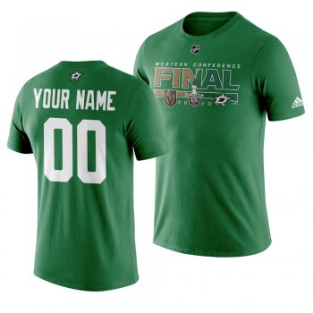 Custom Dallas Stars 2020 Stanley Cup Playoffs Western Conference Final Matchup T-Shirt - Green