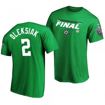 Dallas Stars Jamie Oleksiak Overdrive Green 2020 Stanley Cup Playoffs Western Conference Final T-Shirt