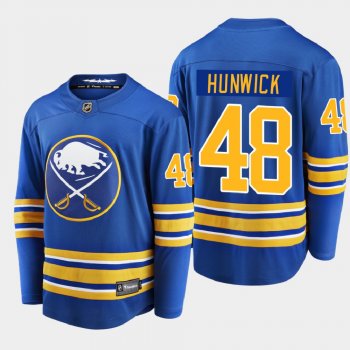 Men's Buffalo Sabres Matt Hunwick #48 Home Breakaway Player Royal 2020-21 Jersey