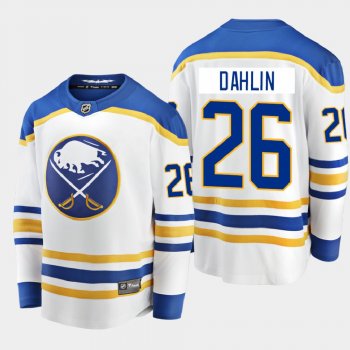 Men's Buffalo Sabres Rasmus Dahlin #26 Away Breakaway Player White 2020-21 Jersey