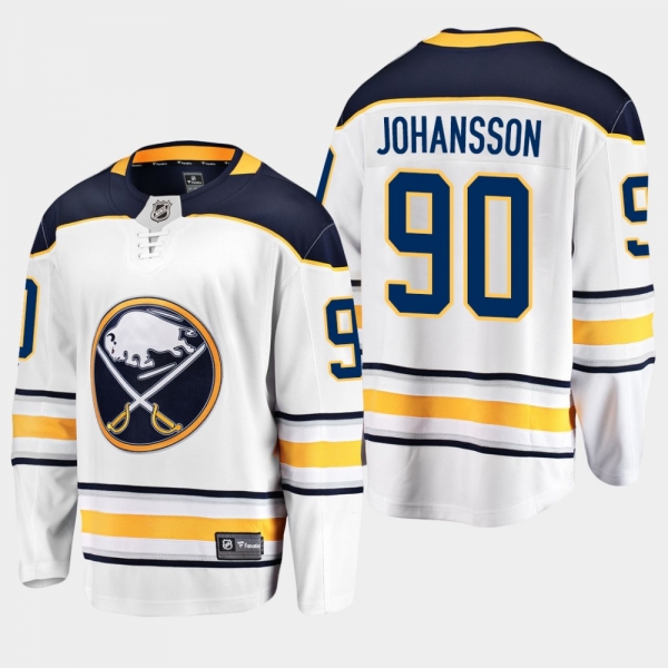 Men's Buffalo Sabres Marcus Johansson #90 Away White Breakaway Player Jersey