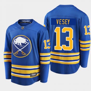 Men's Buffalo Sabres Jimmy Vesey #13 Home Breakaway Player Royal 2020-21 Jersey