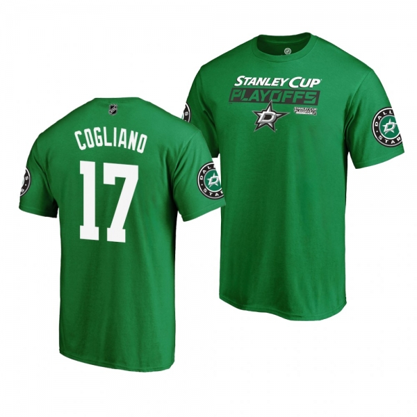 2019 Stanley Cup Playoffs Stars Andrew Cogliano Bound Body Checking T-Shirt Kelly Green