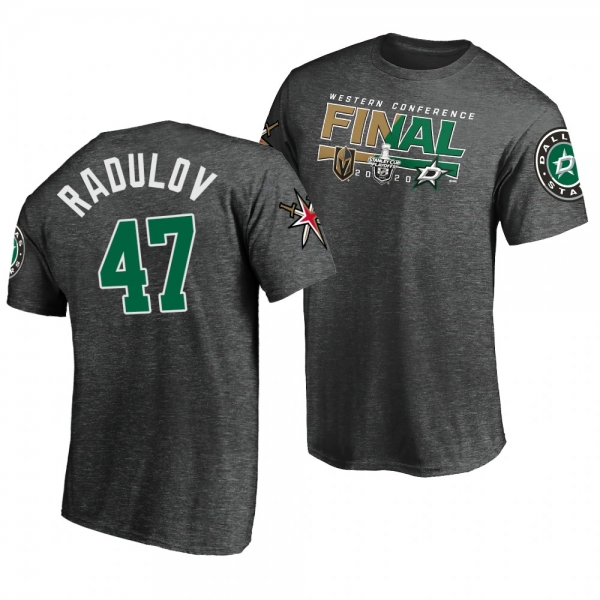 Dallas Stars Alexander Radulov Matchup Charcoal 2020 Stanley Cup Playoffs Western Conference Final Tee