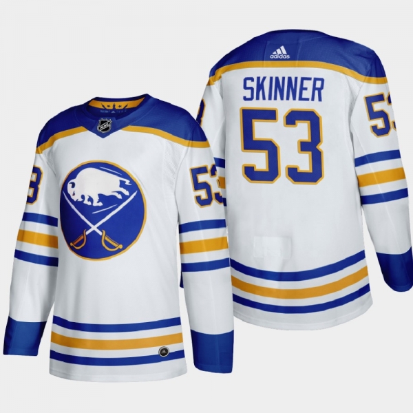 Men's Buffalo Sabres Jeff Skinner #53 2020-21 Away Return to Royal Authentic White Jersey