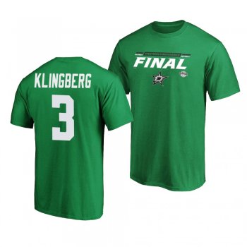 John Klingberg Dallas Stars 2020 Stanley Cup Playoffs Western Conference Final Bound Overdrive T-Shirt - Green