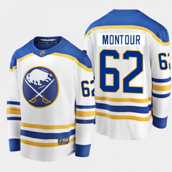 Men's Buffalo Sabres Brandon Montour #62 Away Breakaway Player White 2020-21 Jersey