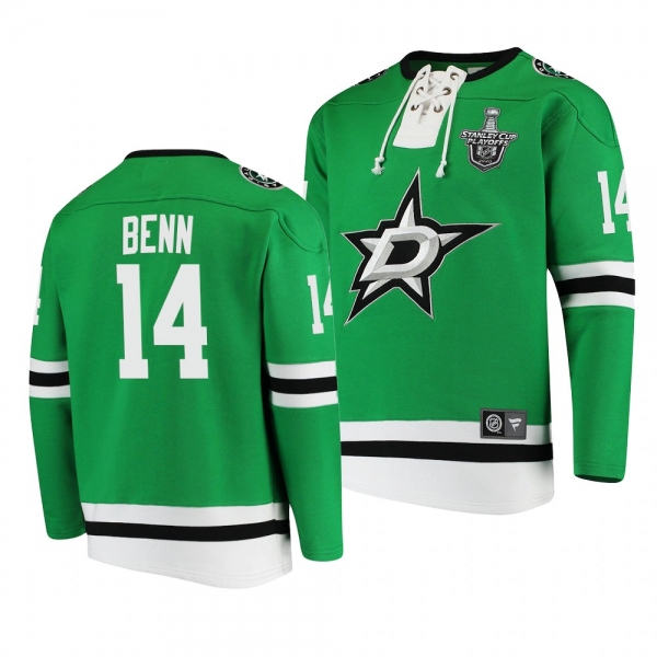 Dallas Stars Jamie Benn #14 2020 Stanley Cup Playoffs Green Jersey Hoodie