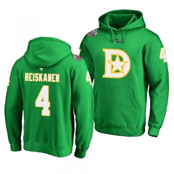 Dallas Stars #4 Miro Heiskanen 2020 Winter Classic Kelly Green Design Hoodie